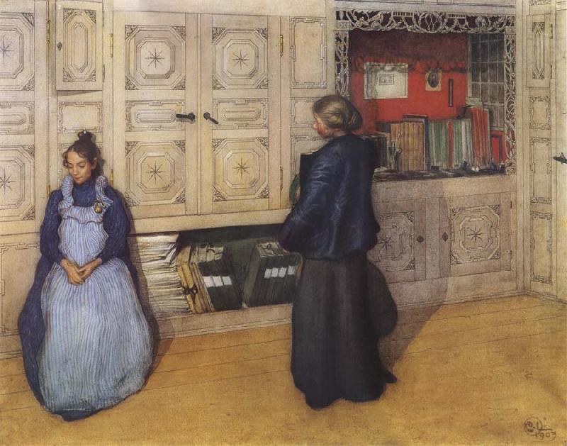 Carl Larsson Mother and Daughter china oil painting image